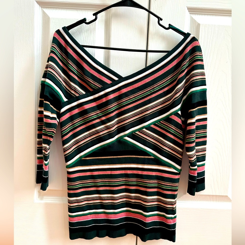 Size Large, off the shoulder knit top.